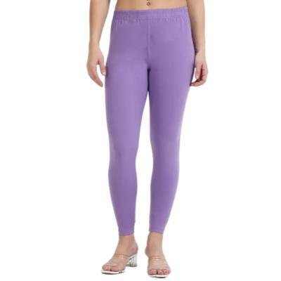 MADONA Ankel Lenth Western Wear Leggins (Solid) Purple Pack of 1
