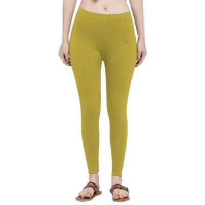 MADONA Ankel Lenth Western Wear Leggins (Solid) Green  Pack of 1