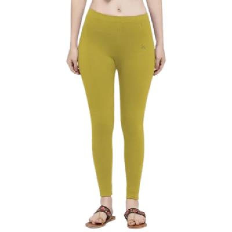 MADONA Ankel Lenth Western Wear Leggins (Solid) Green  Pack of 1