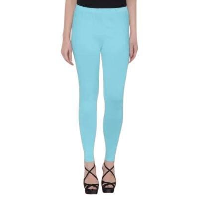 MADONA Ankel Lenth Western Wear Leggins (Solid) SkyBlue  Pack of 1