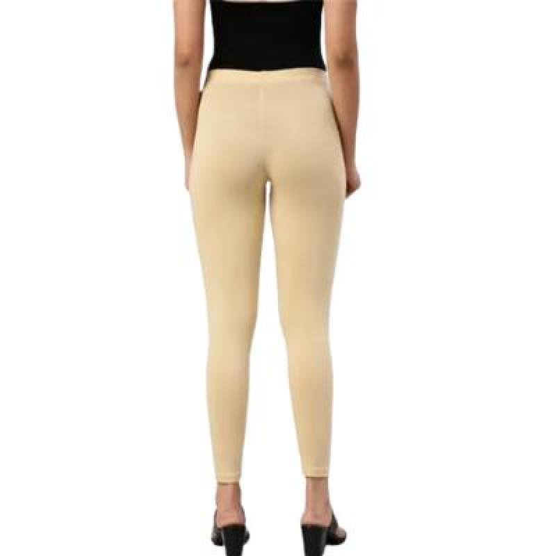 MADONA Ankel Lenth Western Wear Leggins (Solid) Skin  Pack of 1