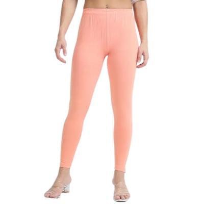 MADONA Ankel Lenth Western Wear Leggins (Solid) Peach Pack of 1