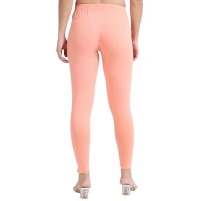 MADONA Ankel Lenth Western Wear Leggins (Solid) Peach Pack of 1