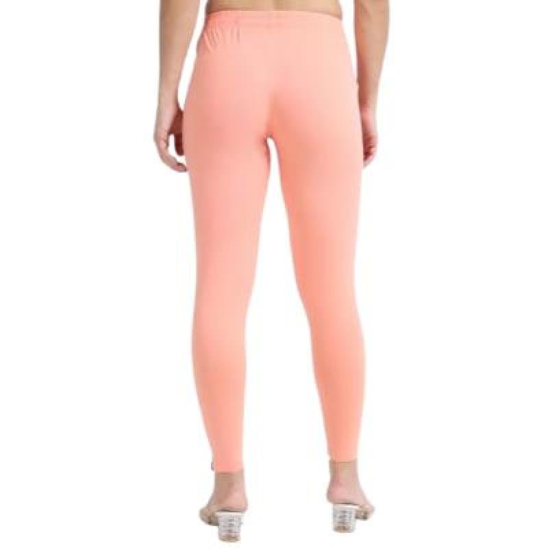 MADONA Ankel Lenth Western Wear Leggins (Solid) Peach Pack of 1