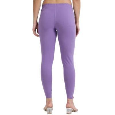MADONA Ankel Lenth Western Wear Leggins (Solid) Purple Pack of 1