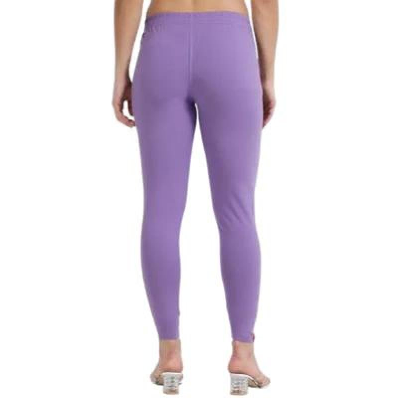 MADONA Ankel Lenth Western Wear Leggins (Solid) Purple Pack of 1