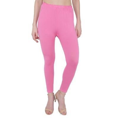 MADONA Ankel Lenth Western Wear Leggins (Solid) Pink  Pack of 1