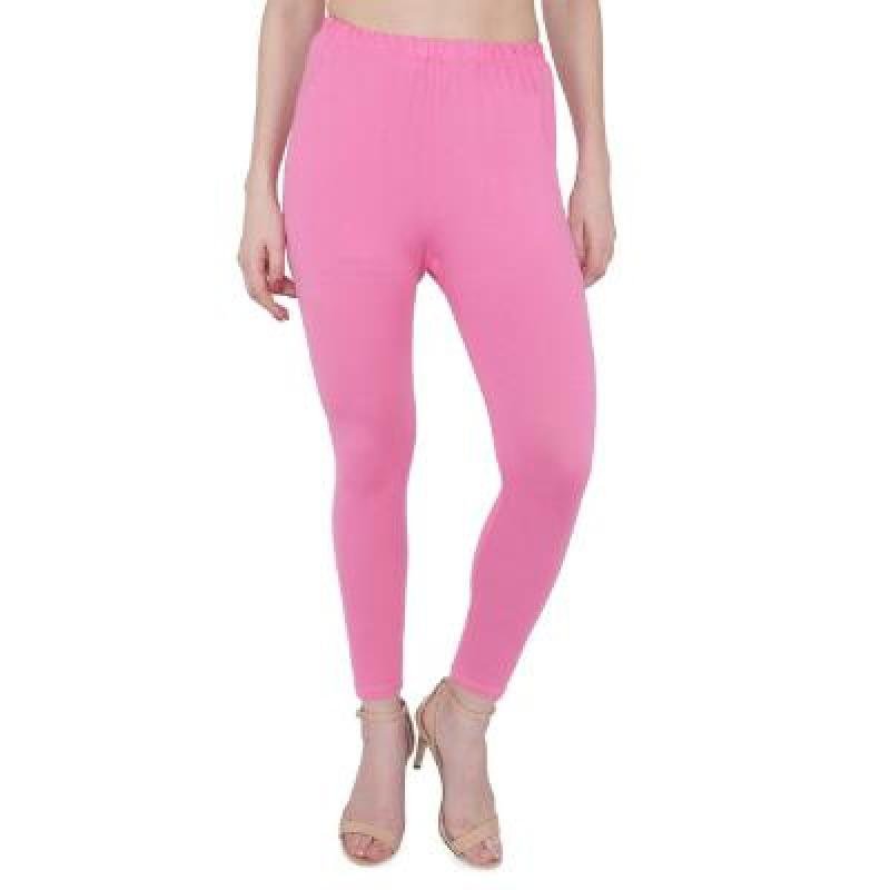 MADONA Ankel Lenth Western Wear Leggins (Solid) Pink  Pack of 1