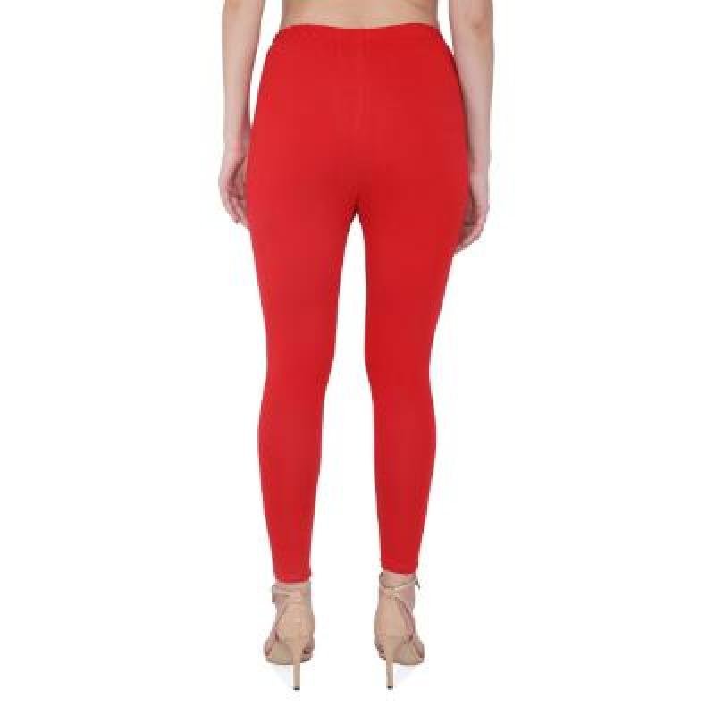 MADONA Ankel Lenth Western Wear Leggins (Solid) White,Red,Blue,Pack of 3