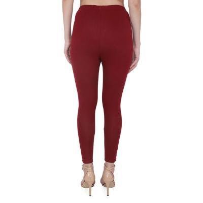 MADONA Ankel Lenth Western Wear Leggins (Solid)Maroon,Pink, Pack of 2
