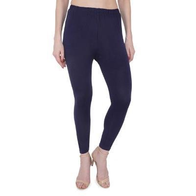 MADONA Ankel Lenth Western Wear Leggins (Solid) Blue  Pack of 1