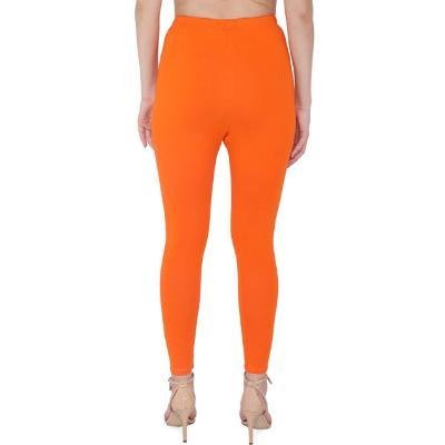 MADONA Ankel Lenth Western Wear Leggins (Solid)Orange,Maroon, Pack of 2