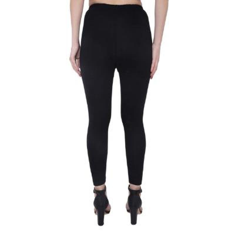 MADONA Ankel Lenth Western Wear Leggins (Solid) Black Pack of 1
