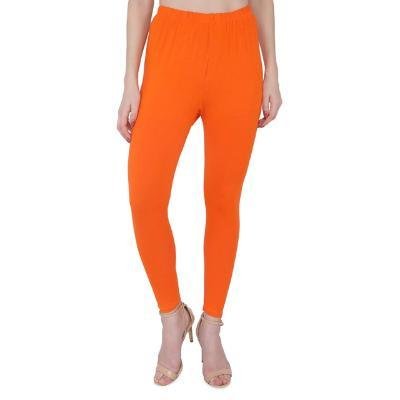 MADONA Ankel Lenth Western Wear Leggins (Solid) Orange Pack of 1