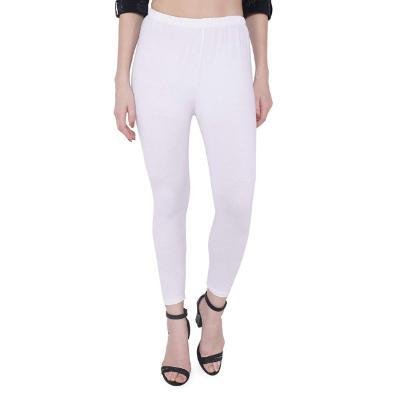 MADONA Ankel Lenth Western Wear Leggins (Solid) white Pack of 1
