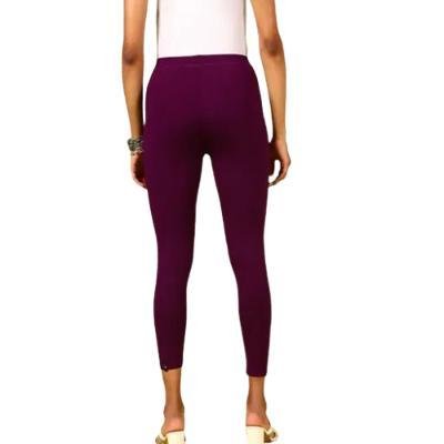MADONA Ankel Lenth Western Wear Leggins (Solid) DarkPurple  Pack of 1