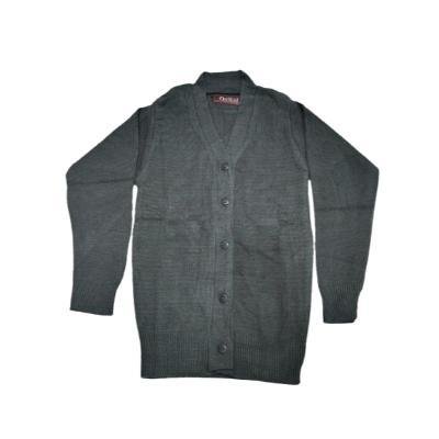 Cotton Blend Full Sleeves Cardigan School Sweater for Girls Grey (Pack Of 1 )
