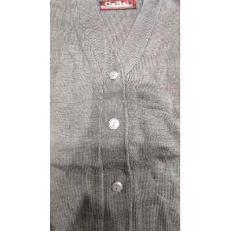Cotton Blend Full Sleeves Cardigan School Sweater for Girls Grey (Pack Of 1 )