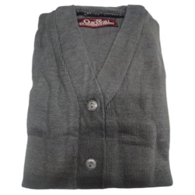 Cotton Blend Full Sleeves Cardigan School Sweater for Girls Grey (Pack Of 1 )
