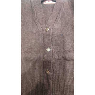 Cotton Blend Full Sleeves Cardigan School Sweater for Girls Coffee(Pack Of 1 )