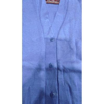 Cotton Blend Full Sleeves Cardigan School Sweater for Girls SkyBlue (Pack Of 1 )