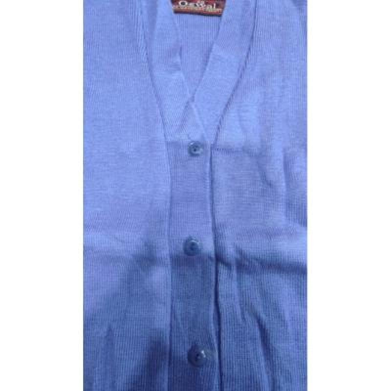 Cotton Blend Full Sleeves Cardigan School Sweater for Girls SkyBlue (Pack Of 1 )