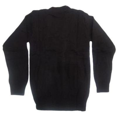 Cotton Blend Full Sleeves Cardigan School Sweater for Girls Black (Pack Of 1 )