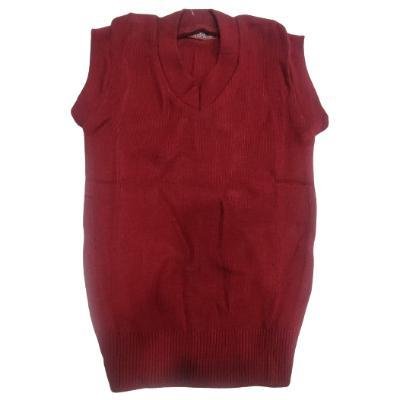 Cotton Blend  Sleepless  School Sweater for Boys & Girls  Maroon (Pack Of 1 )