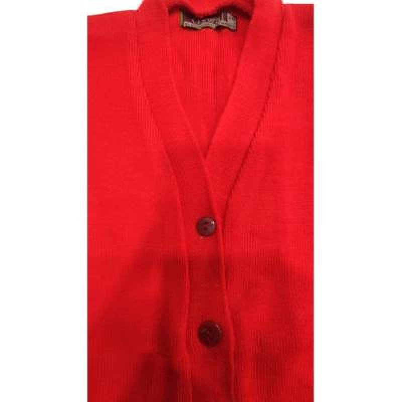 Cotton Blend  Sleepless  Font Open School Sweater for  Girls  Orange  (Pack Of 1 )