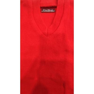 Cotton Blend  Sleepless  School Sweater for Boys & Girls  Red  (Pack Of 1 )