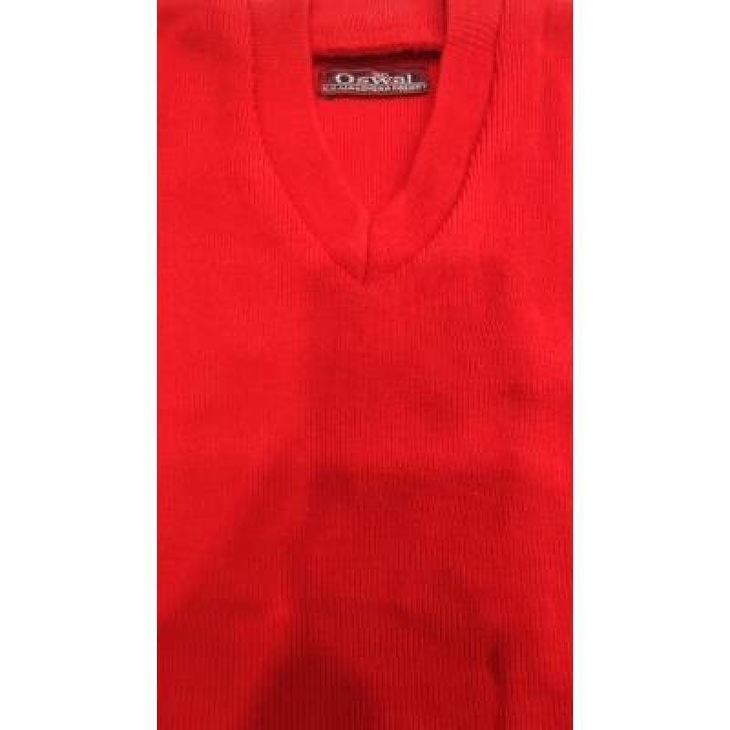 Cotton Blend  Sleepless  School Sweater for Boys & Girls  Red  (Pack Of 1 )