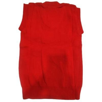 Cotton Blend  Sleepless  Font Open School Sweater for  Girls  Orange  (Pack Of 1 )