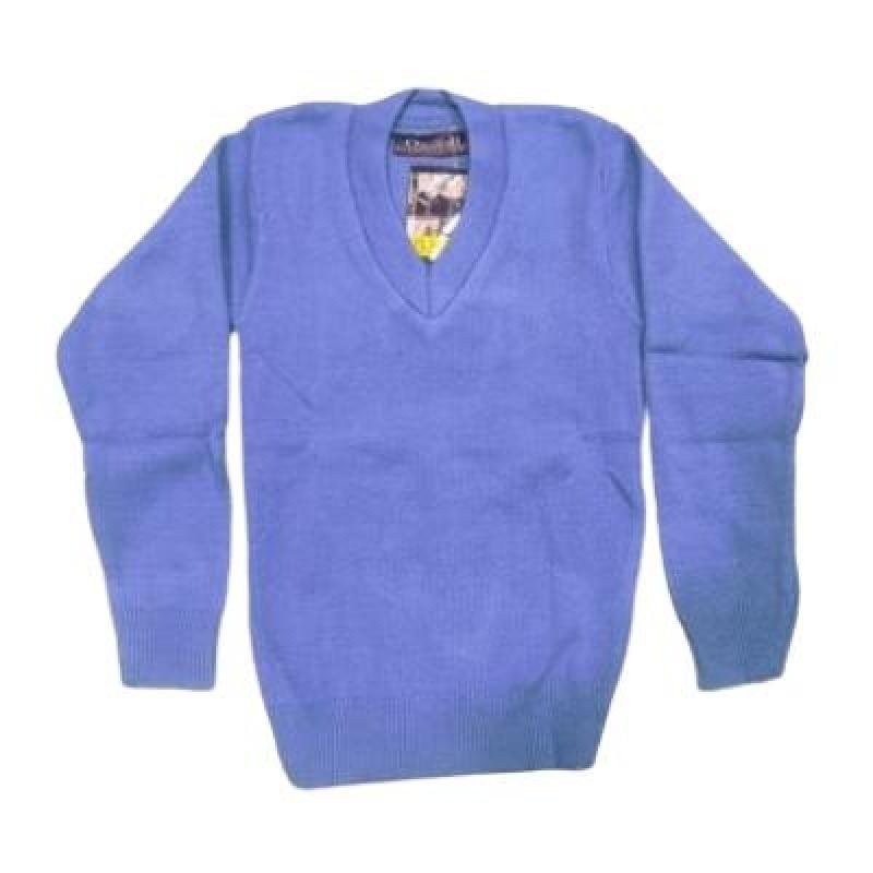 Cotton Blend Full Sleeves  School Sweater for Boys & Girls SkyBlue (Pack Of 1 )