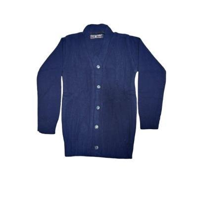 Cotton Blend Full Sleeves Cardigan School Sweater for Girls NavyBlue (Pack Of 1 )