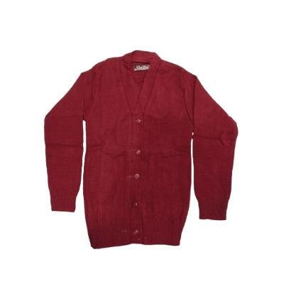 Cotton Blend Full Sleeves Cardigan School Sweater for Girls Maroon (Pack Of 1 )