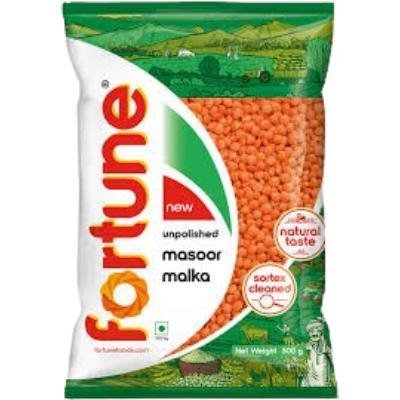 Fortune Masoor dal (500Gram) (PACK OF 1)