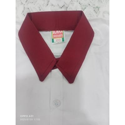 Girls By Colours 100%Cotton School unifrom white Full sleeve shirt(Pack Of 1)