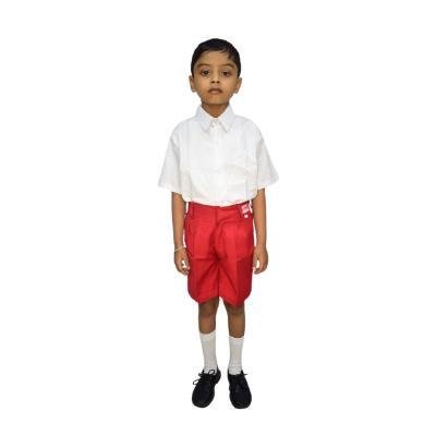 Boys & Girls Ramones Cotton School unifrom white half sleeve shirt(Pack Of 1)