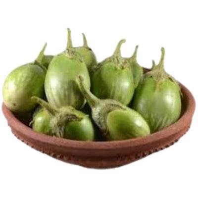 Brinjal Green Round (250 gm)Delivery up to 15km radius from our location to your destination.
