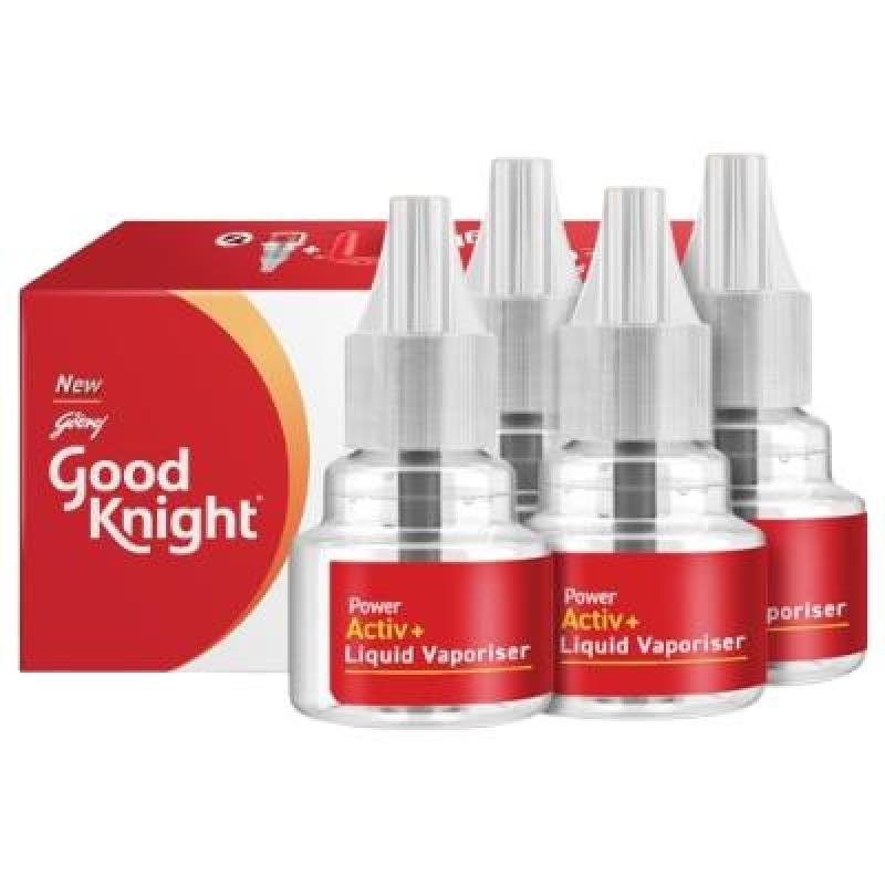 Good Knight Power Activ+Liquid Mosquito Vaporiser Refill 45 x 4 ML (Pack Of 4)