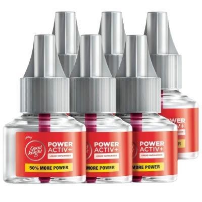 Good Knight Power Activ+Liquid Mosquito Vaporiser Refill 45 x 6 ML (Pack Of 6)