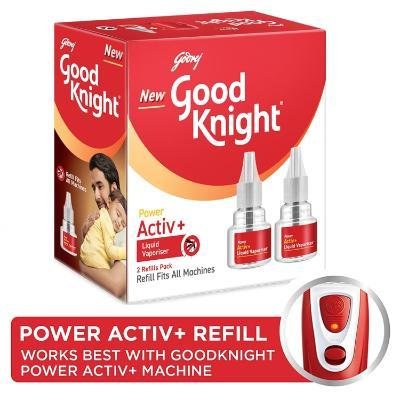Good Knight Power Activ+Liquid Mosquito Vaporiser Refill 45 x 2 ML (Pack Of 2)