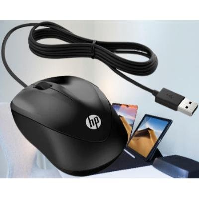 HP 1000 Wired Ambidextrous Optical Mouse(PACK OF 1)