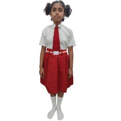 Girls 100%Cotton School unifrom white half sleeve shirt(Pack Of 1)