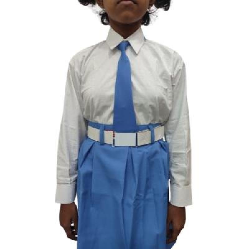 Girls Ramones Cotton School unifrom white Full sleeve shirt(Pack Of 1)