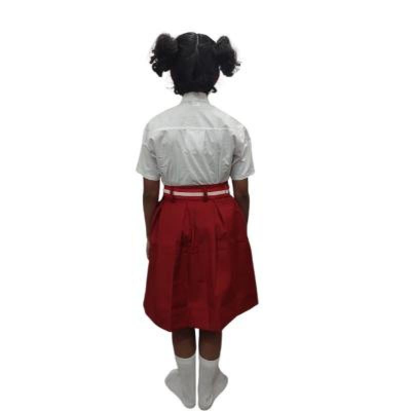 Girls 100%Cotton School unifrom white half sleeve shirt(Pack Of 1)