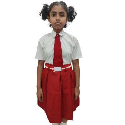Girls Ramones Cotton School unifrom white half sleeve shirt(Pack Of 1)