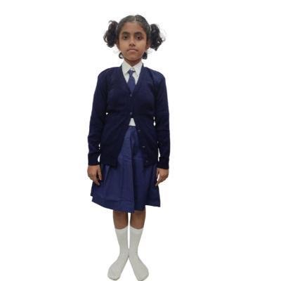 Cotton Blend Full Sleeves Cardigan School Sweater for Girls  (Pack Of 1 )