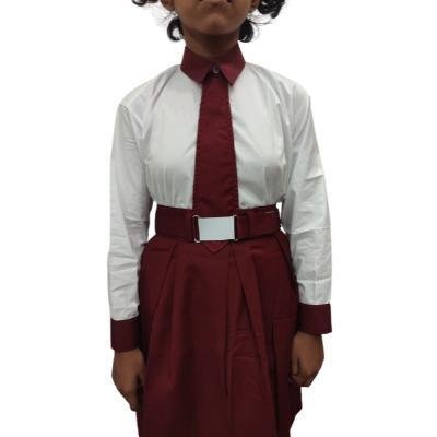 Girls By Colours 100%Cotton School unifrom white Full sleeve shirt(Pack Of 1)