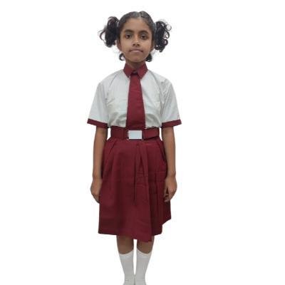 Girls By Colours 100%Cotton School unifrom white half sleeve shirt(Pack Of 1)